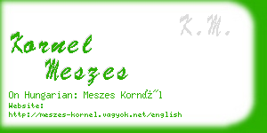 kornel meszes business card